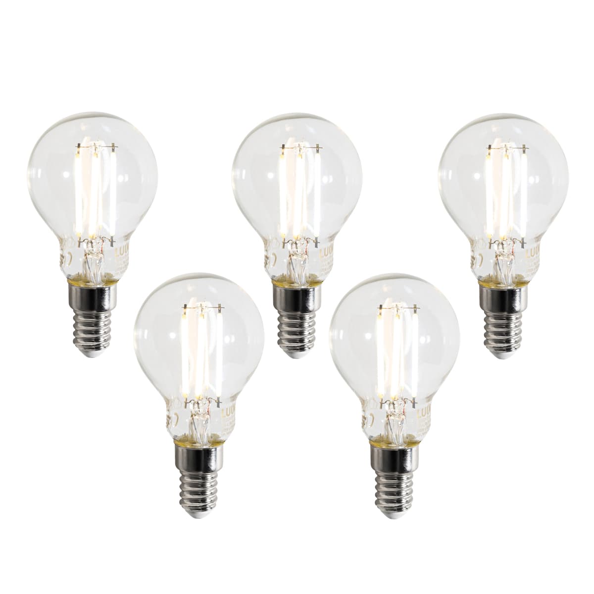 Sada 5 inteligentných LED žiaroviek E14 P45 číra 4,2 W 470 lm 2700 – 6500 K 1