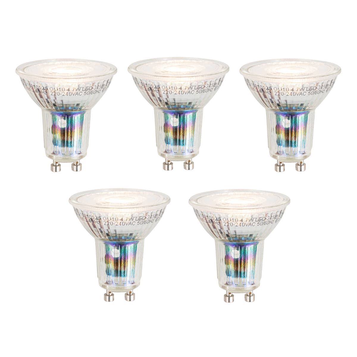 Sada 5 inteligentných stmievateľných LED žiaroviek GU10 50 mm 4,7 W 345 lm 2700 – 6500 K