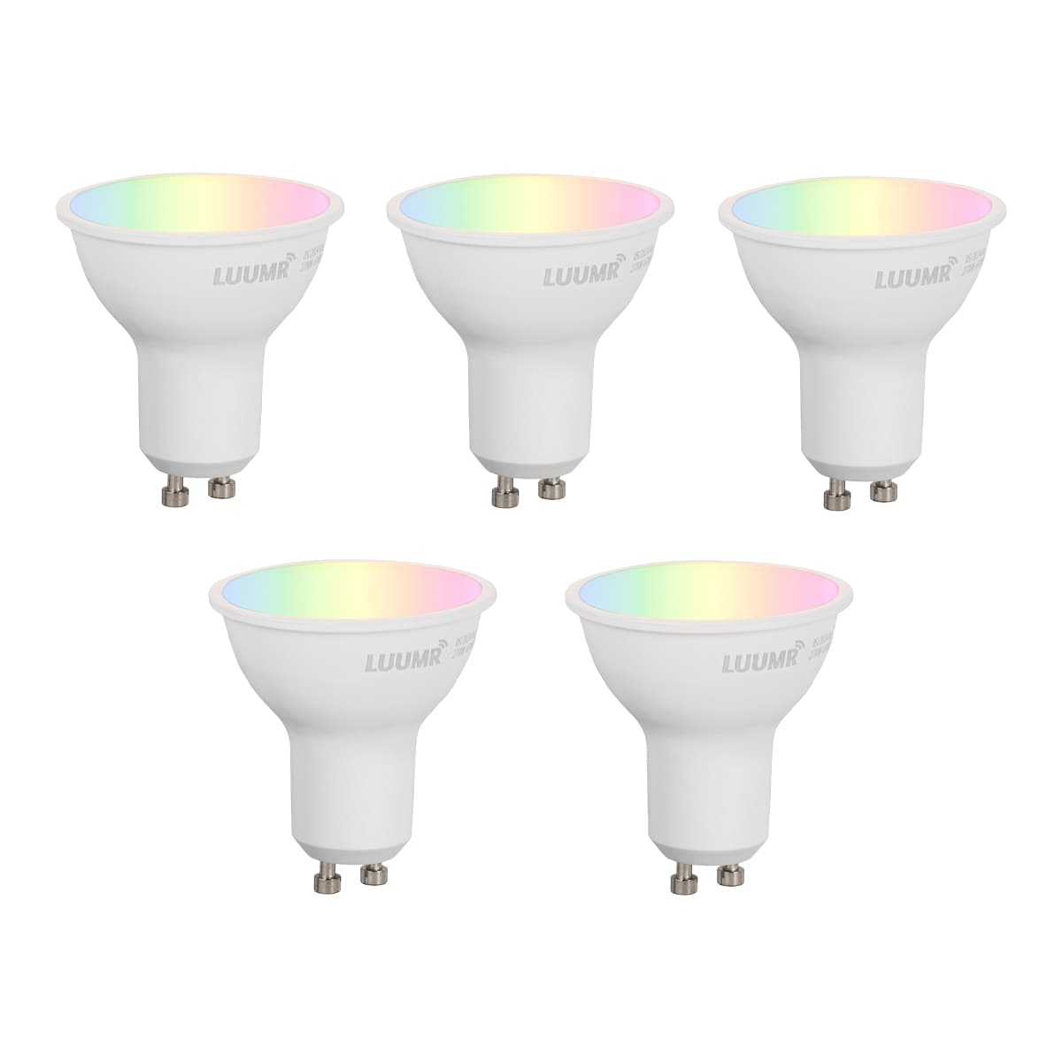 Sada 5 inteligentných stmievateľných LED žiaroviek GU10 50mm Opálové 4,7W 400 lm 2700-6500K
