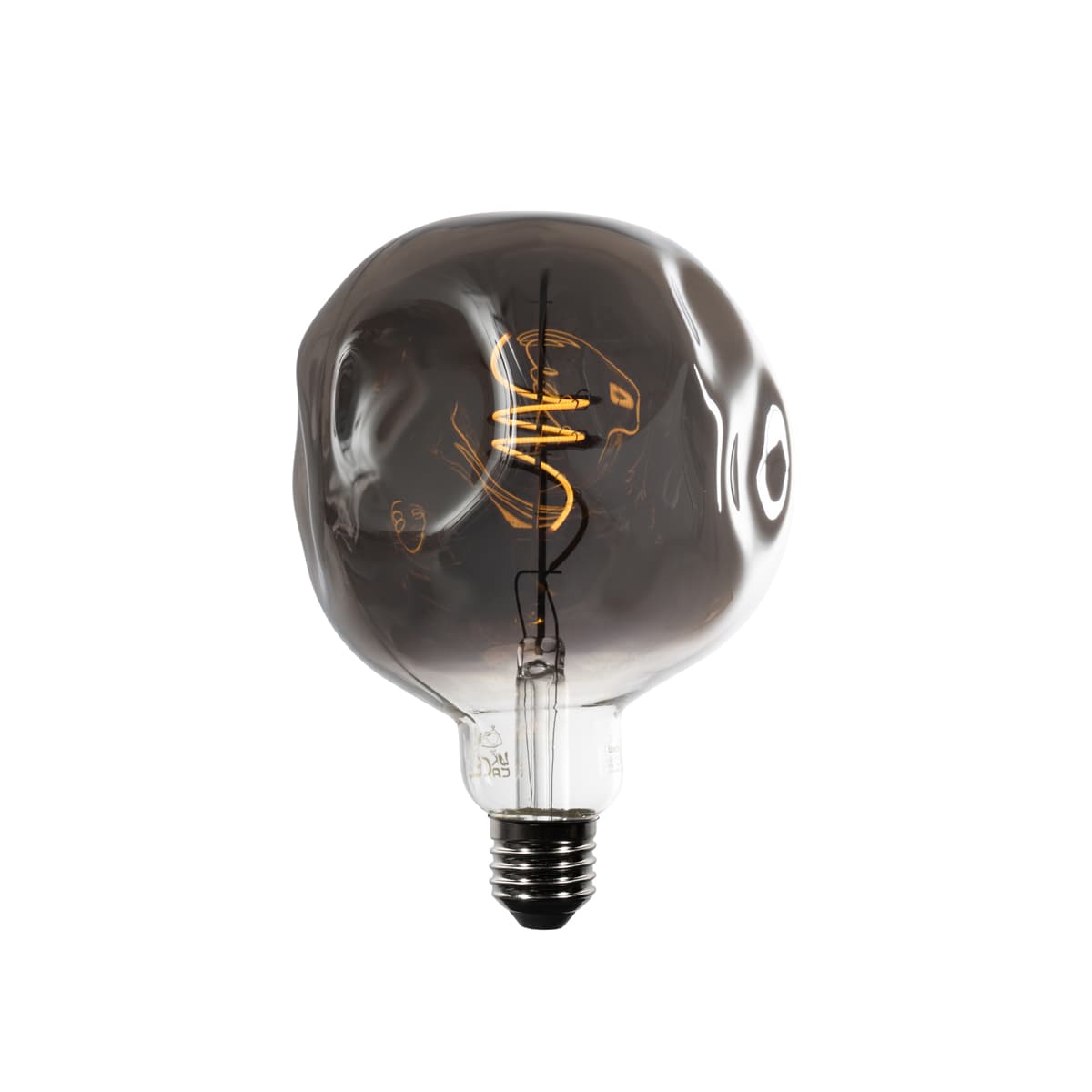E27 Stmievateľná LED žiarovka so špirálovým vláknom G125 zrkadlovo strieborná 4W 75 lm 1800K 1