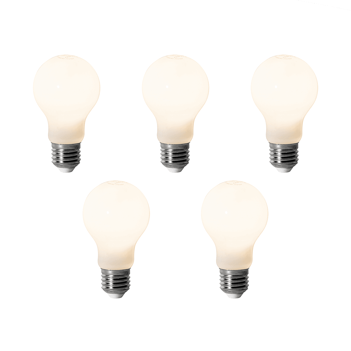 Sada 5 stmievateľných LED žiaroviek E27 A60 Opal 7W 806 lm 3000K