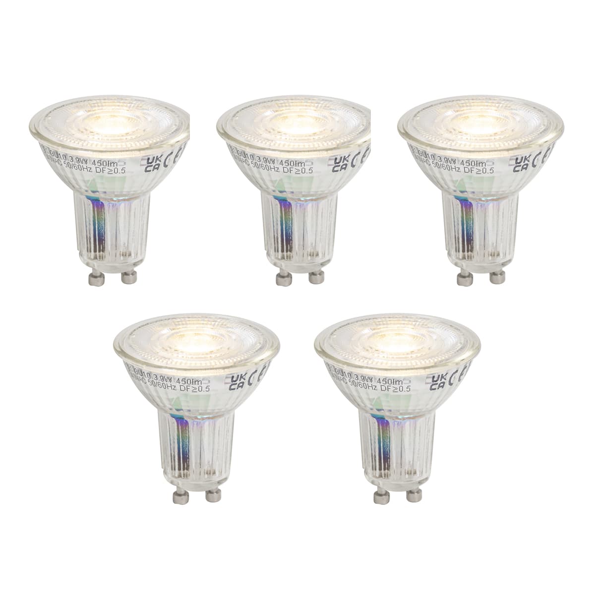 Sada 5 stmievateľných LED žiaroviek GU10 50 3,9 W 450 lm 3000 K Longlife