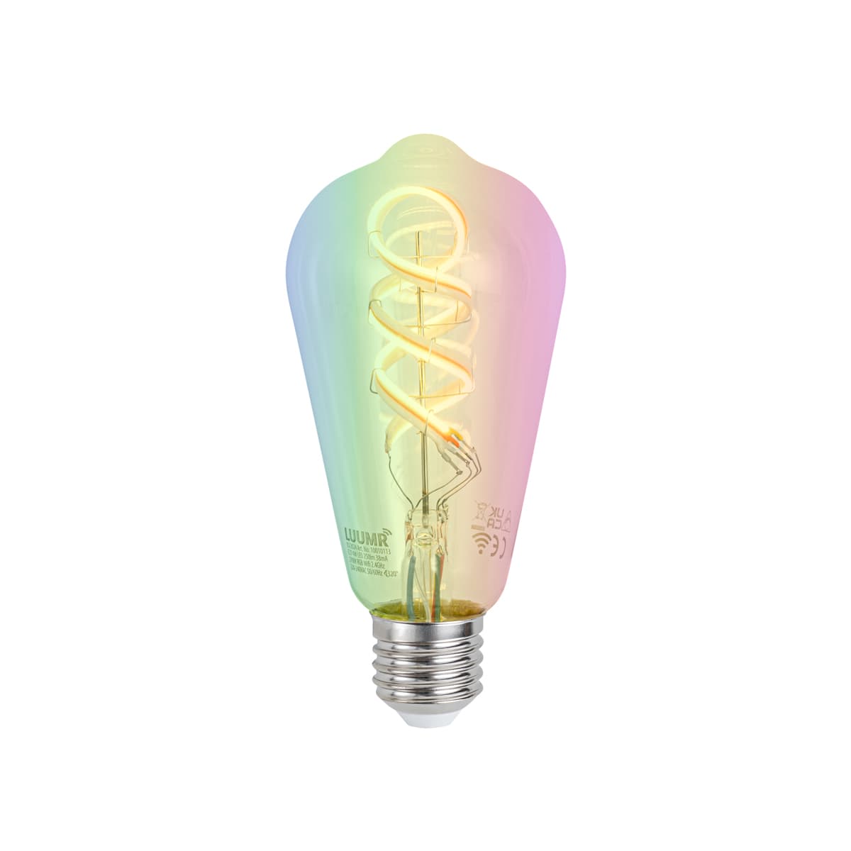 Inteligentné stmievateľné LED žiarovky E27 ST64 číre RGBW 4W 250lm 2700K 1