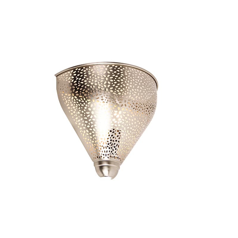 Orientálna nástenná lampa oceľ - Sinbad 1