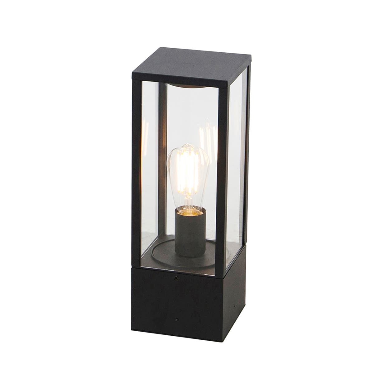 Priemyselná stojaca lampa čierna 40 cm IP44 - Charlois 1