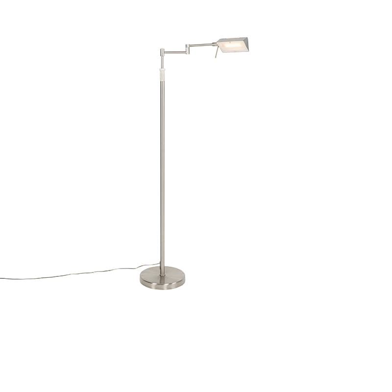 Dizajnová stojaca lampa oceľ vrátane LED s dotykovým stmievačom - Notia 1