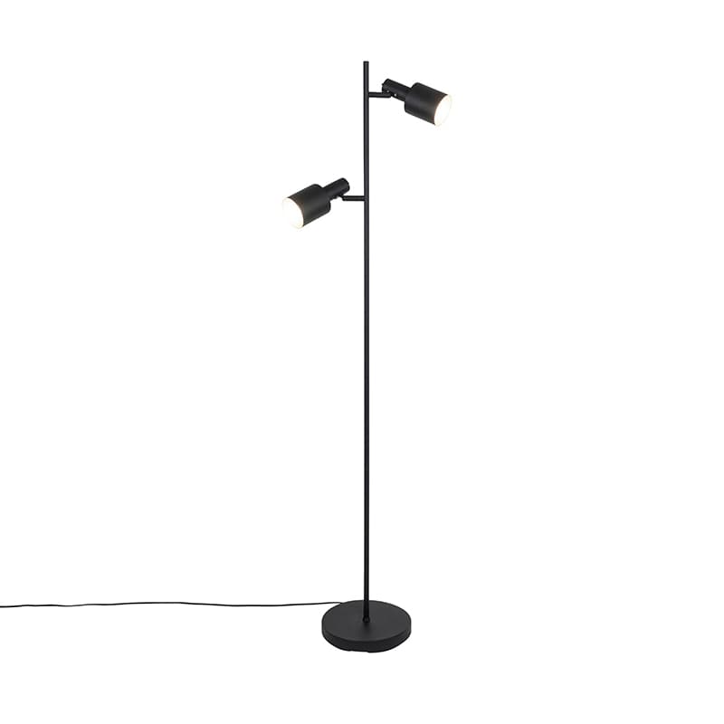 Moderná stojaca lampa čierna 2-svetlo - Stijn