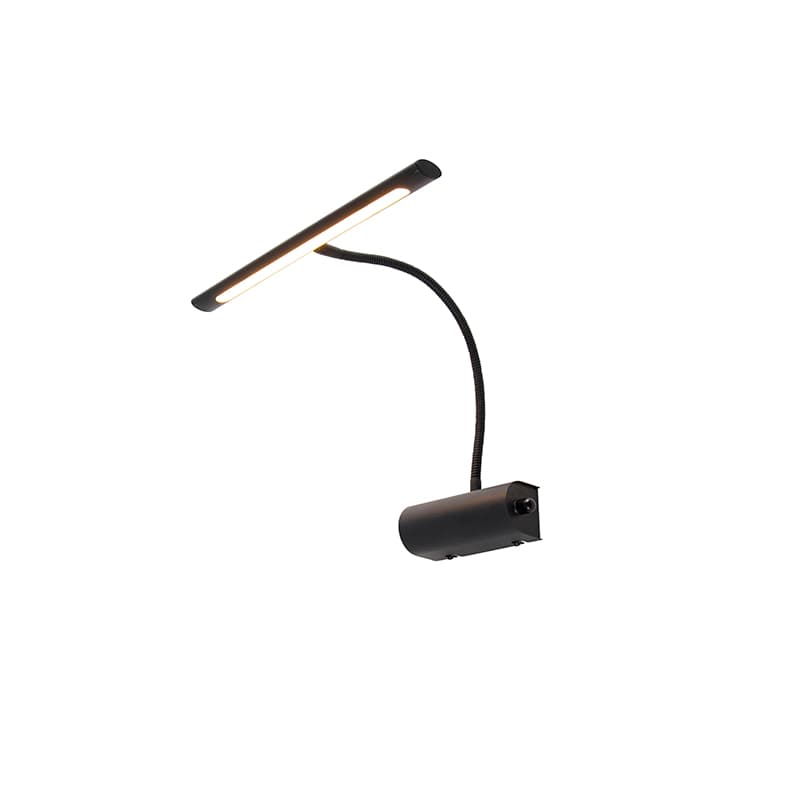 Dizajnová nástenná lampa čierna 32 cm vrátane LED so stmievačom - Tableau 1