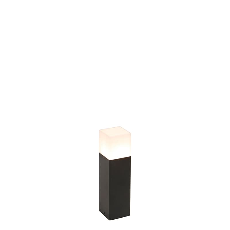 Stojaca vonkajšia lampa čierna s opálovou bielou 30 cm - Denmark 1