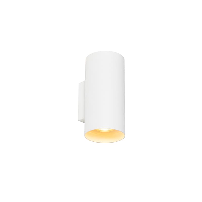 Dizajnová nástenná lampa biela okrúhla - Sab 1
