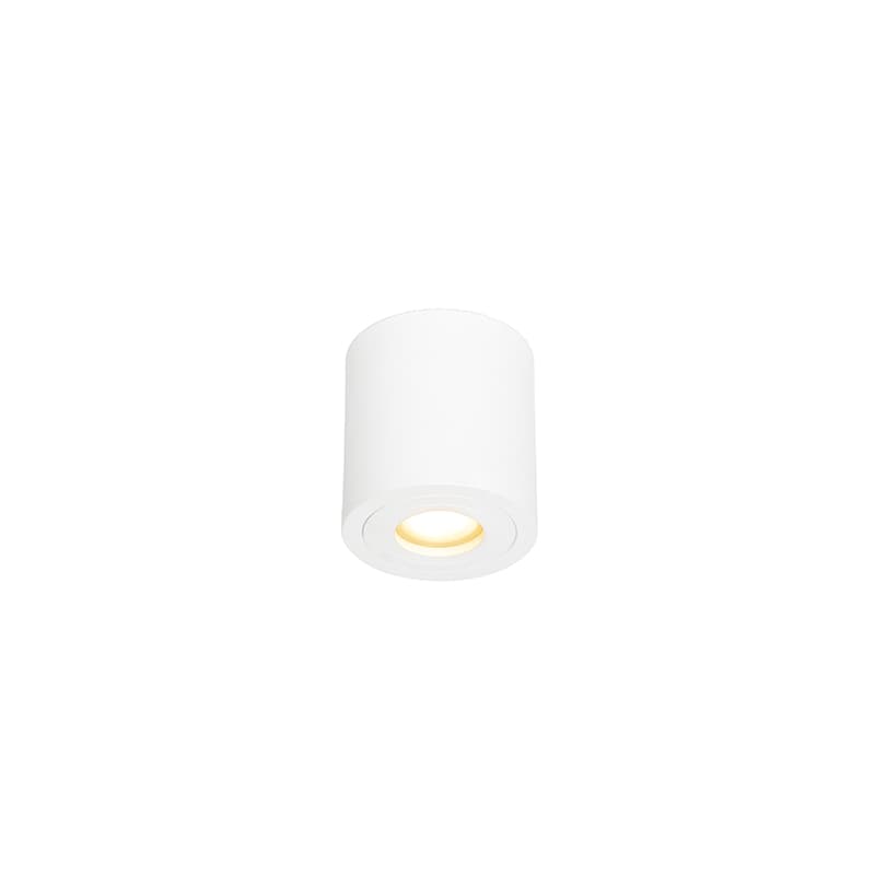 Moderné okrúhle stropné bodové svietidlo biele IP44 - Capa