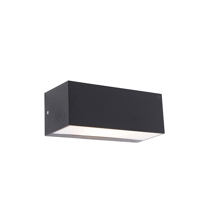 Moderná nástenná lampa čierna s svetelným efektom IP54 - Houks 1