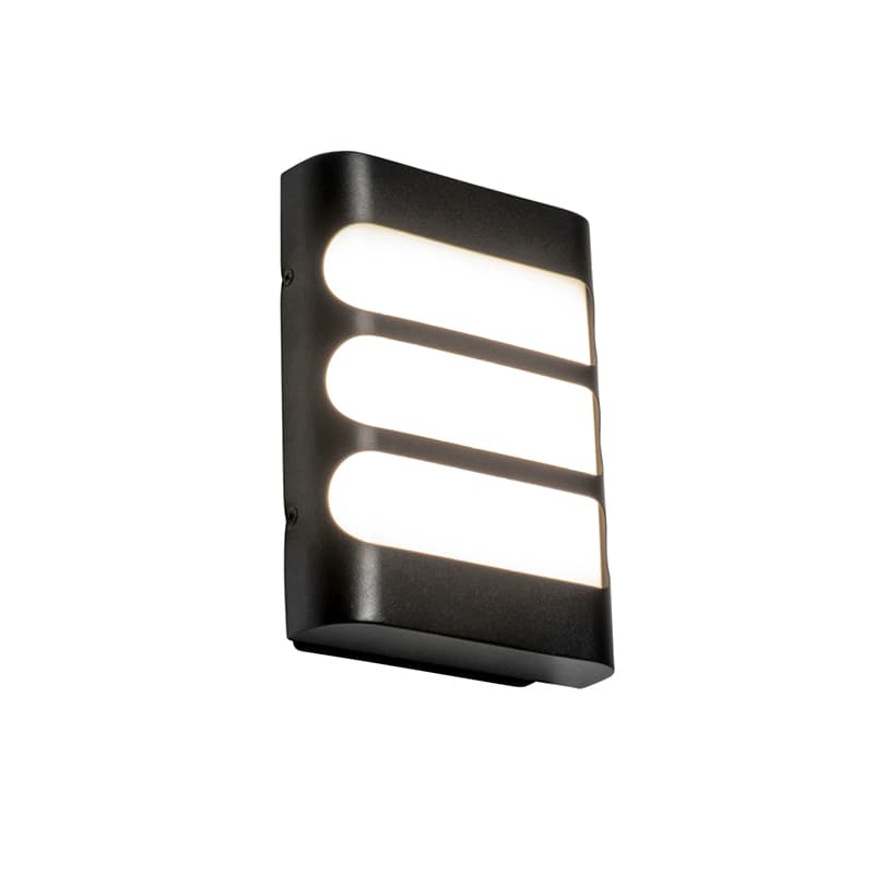 Moderná nástenná lampa čierna vrátane LED IP44 - Gaev