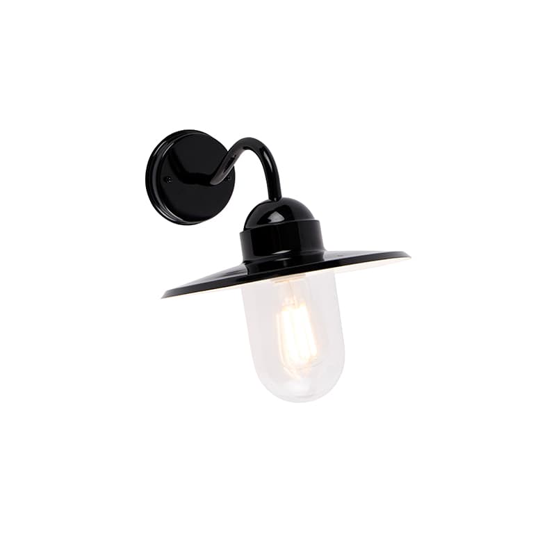 Moderná vonkajšia nástenná lampa čierna IP44 - Kansas 1