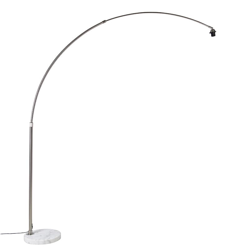 Obojková lampa z ocele s bielym mramorovým podstavcom nastaviteľná - XXL