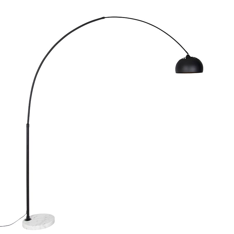 Moderná oblúková lampa čierna s bielym nastaviteľným - XXL 1