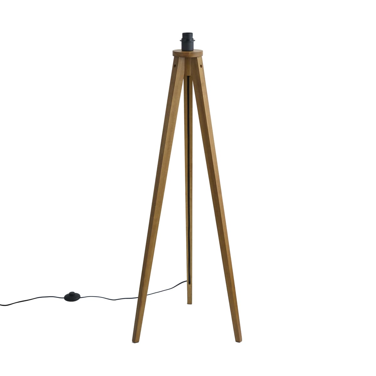 Rustikálna stojaca lampa trojnožka vintage drevo - Tripod Classic 1