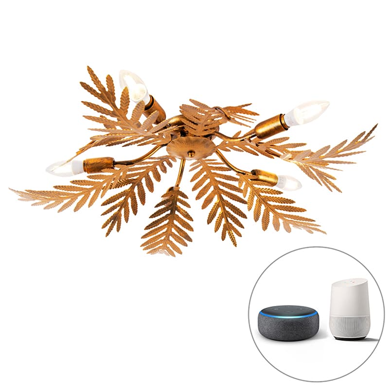 Vintage Smart stropné svietidlo zlaté 70 cm vrátane 5 WiFi B35 - Botanica 1