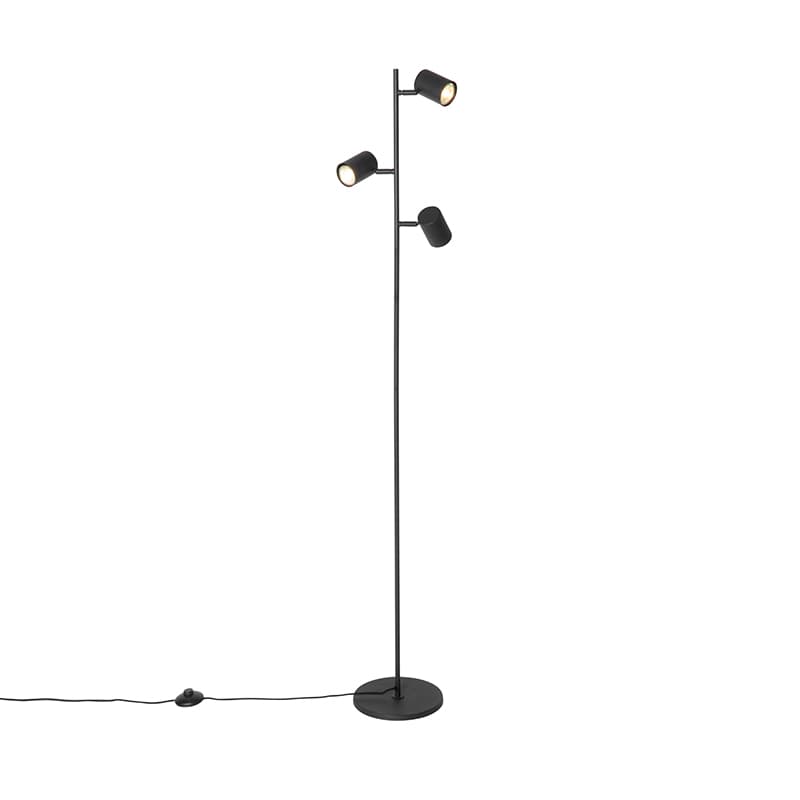 Moderná stojaca lampa čierna 3-svetlo - Jeana 1