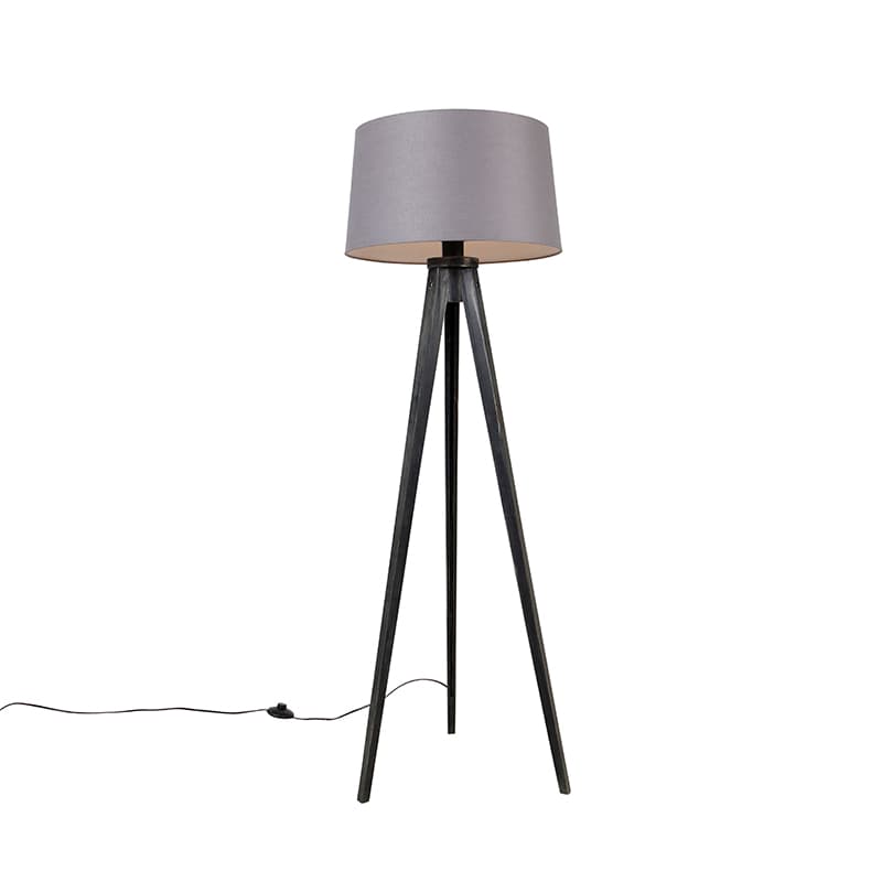 Trojnožka čierna s tienidlom z ľanu tmavosivým 45 cm - Tripod Classic