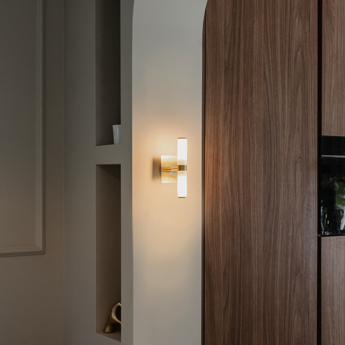 Inteligentné nástenné svietidlo do kúpeľne zlaté IP44 2-svetlá vrátane Zigbee G9 - Bath 1