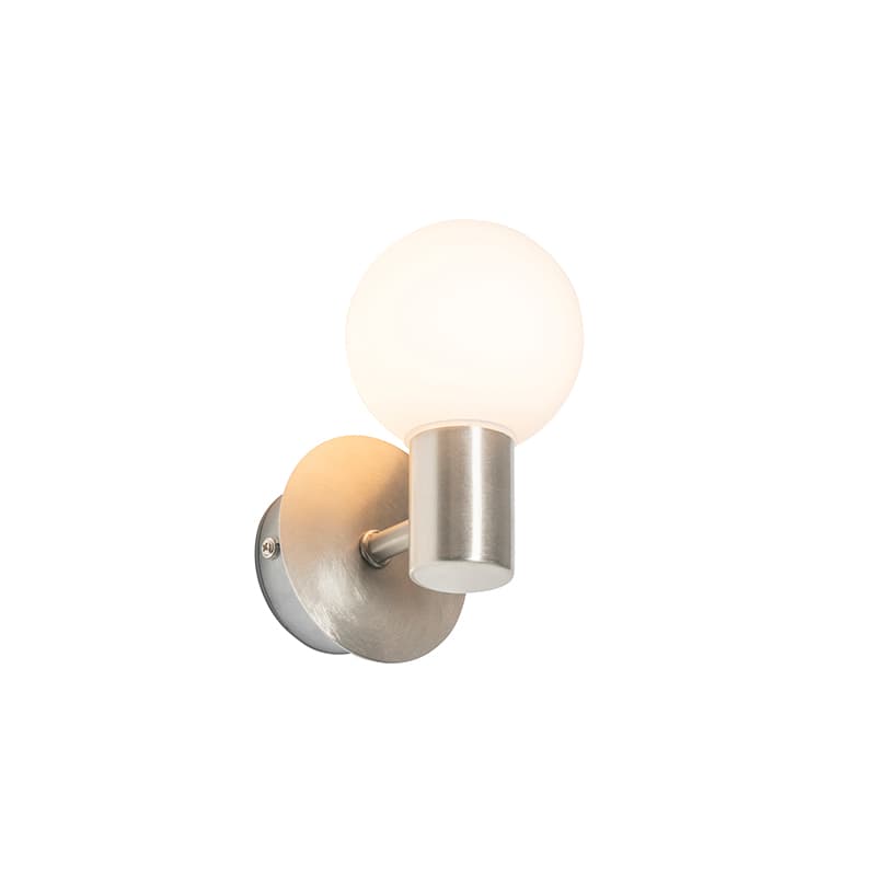 Moderná nástenná lampa oceľ IP44 - Cederic Up 1