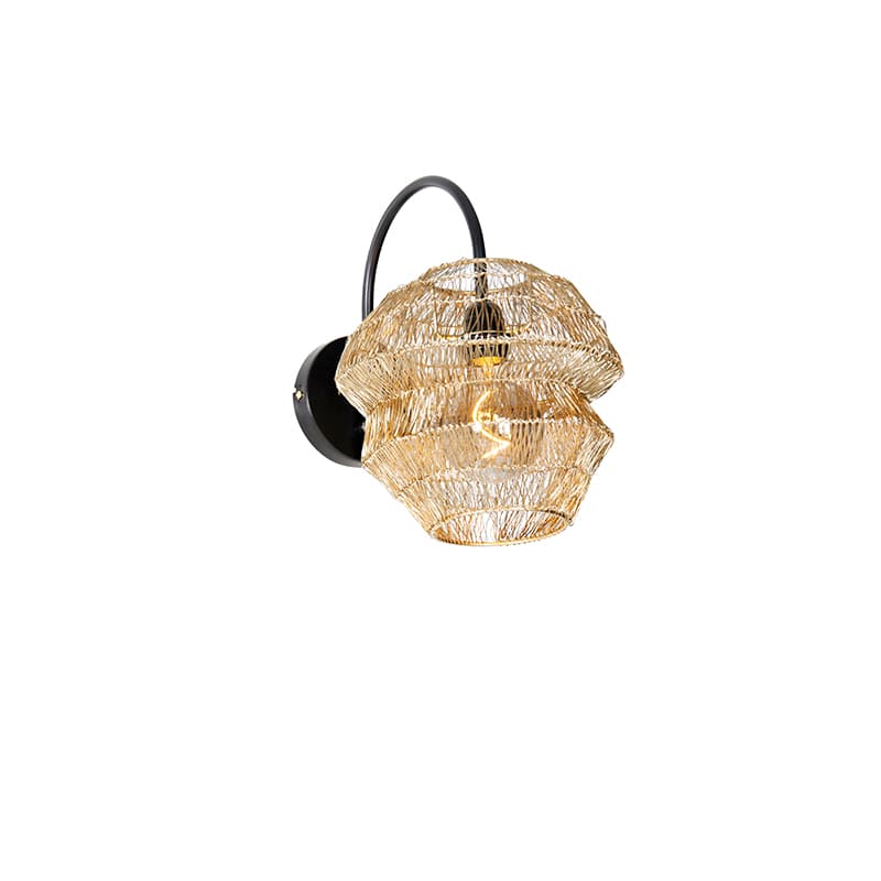 Orientálna nástenná lampa zlatá - Vadi 1