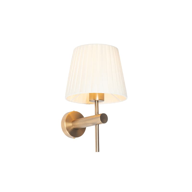 Moderná nástenná lampa biela s bronzom - Pluk 1
