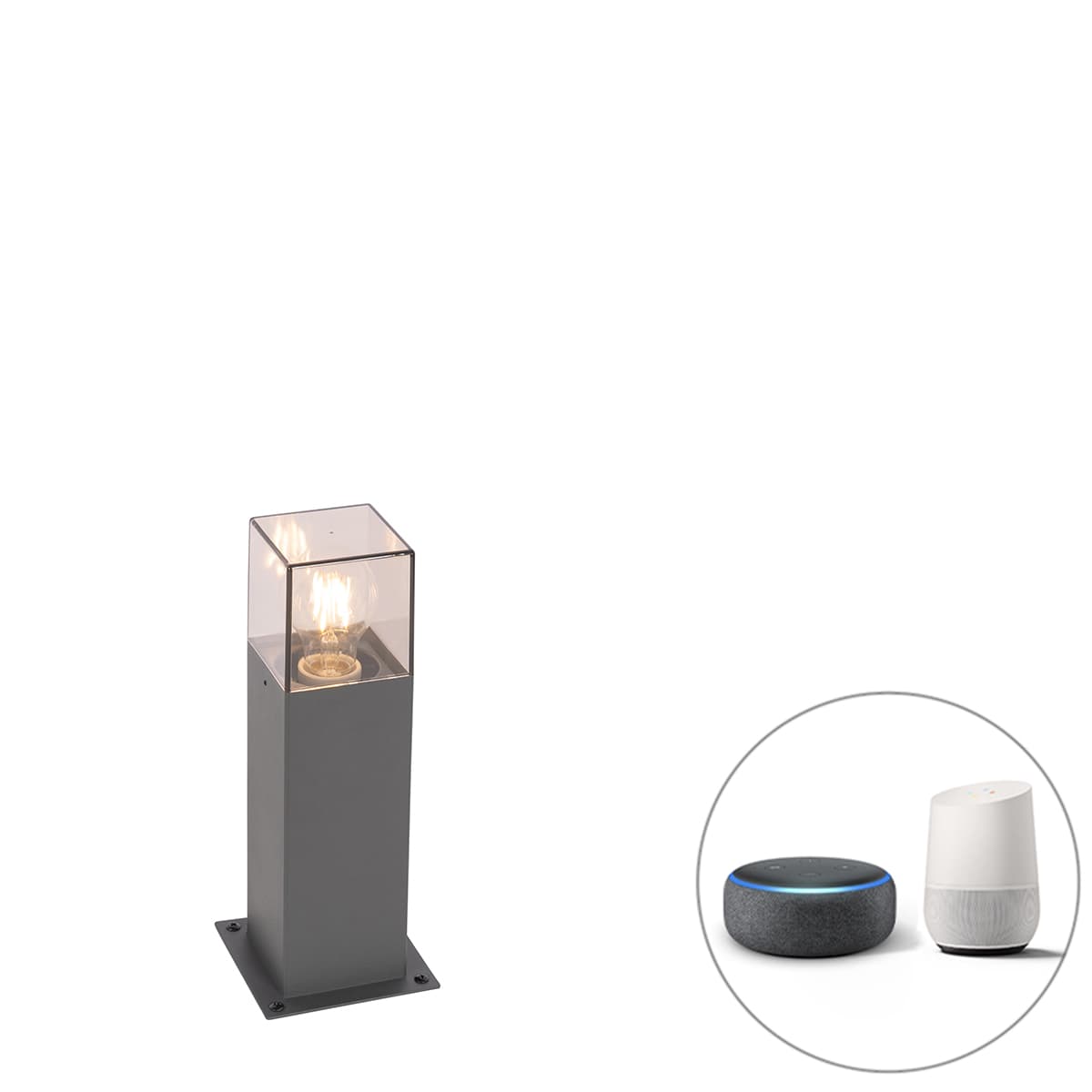 Inteligentná priemyselná vonkajšia stojaca lampa antracit 30 cm vrátane Wifi P45 - Denmark 1