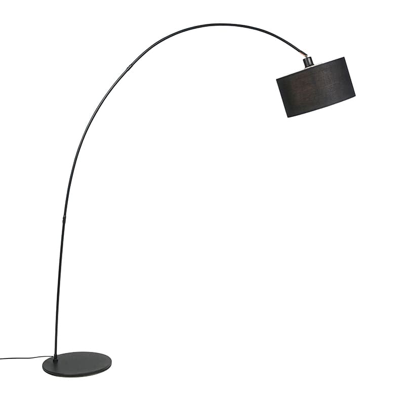 Inteligentná moderná oblúková stojaca lampa čierna vrátane WiFi G95 - Vinossa 1
