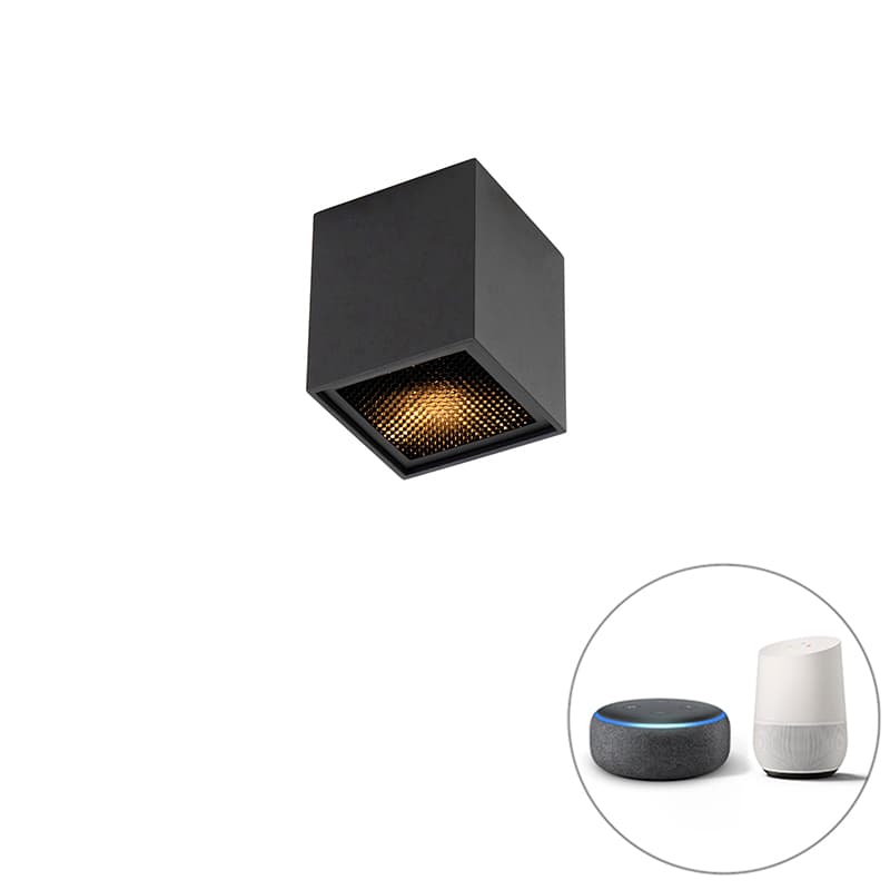Inteligentný dizajnový reflektor čierny vrátane WiFi GU10 - Qubo Honey 1