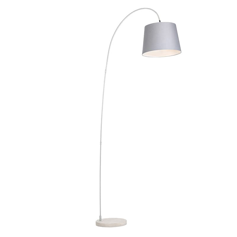 Inteligentná oblúková lampa oceľová so sivou vrátane wifi A60 - Bend 1