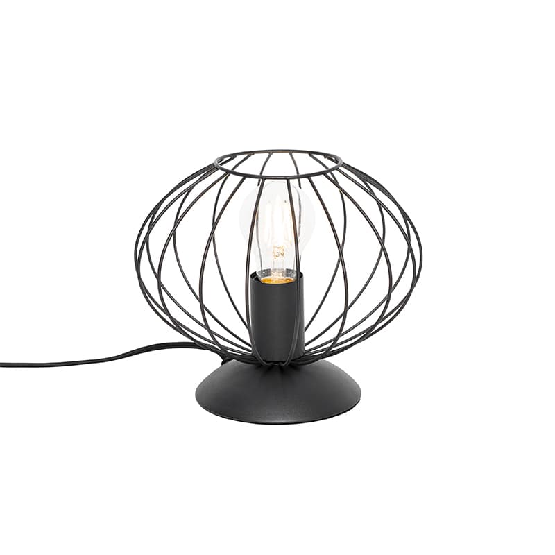 Priemyselná stolná lampa čierna - Margarita