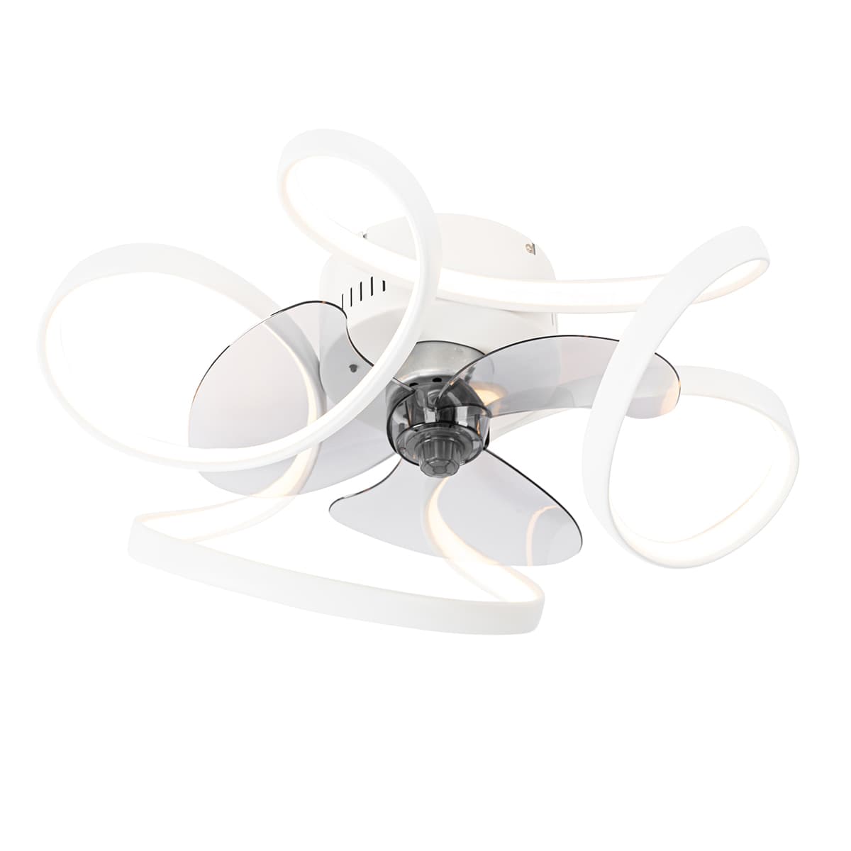 Stropný ventilátor biely 55 cm vrátane LED stmievateľný s diaľkovým ovládaním - Mandy 1