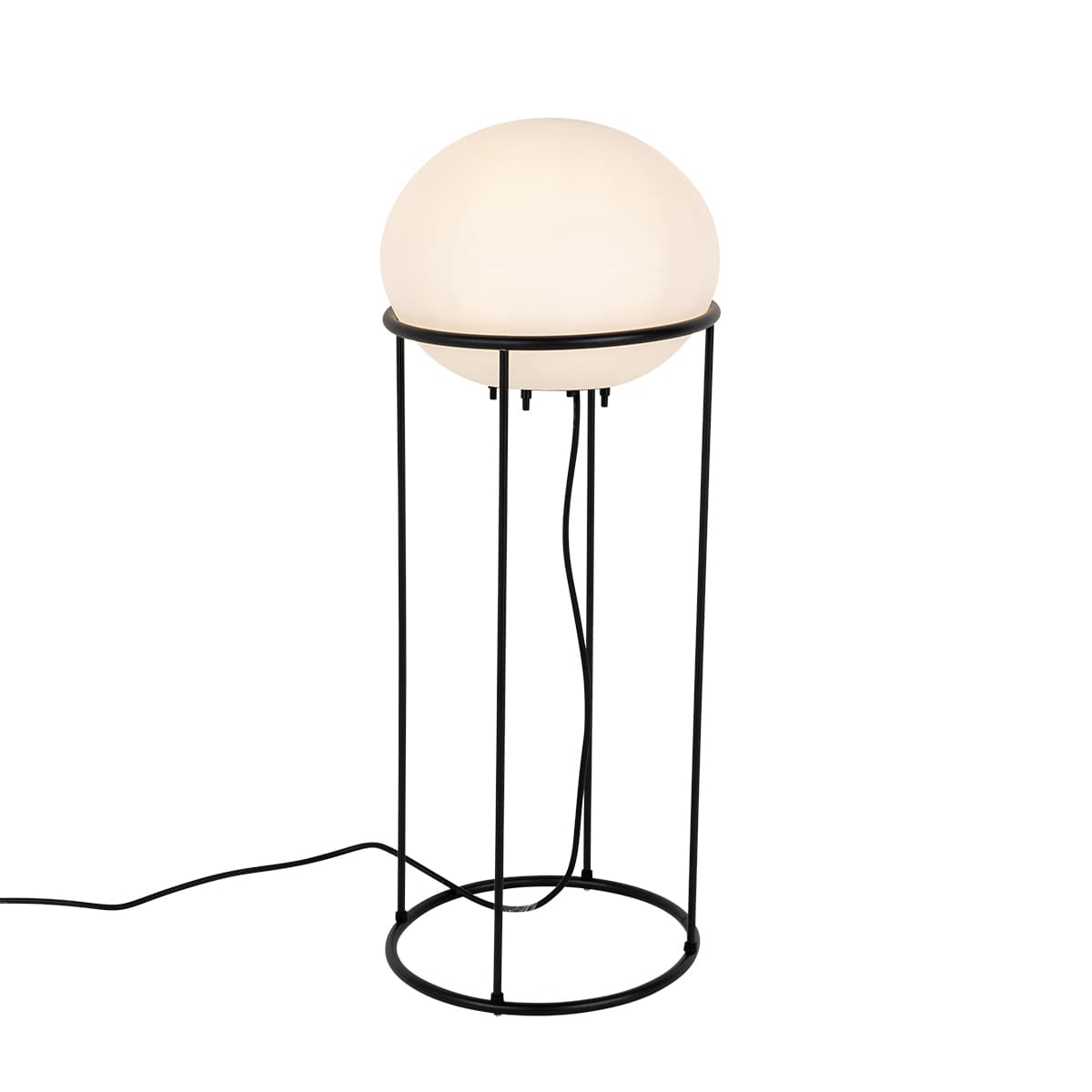 Dizajnová vonkajšia stojaca lampa čierna - Jannie 1