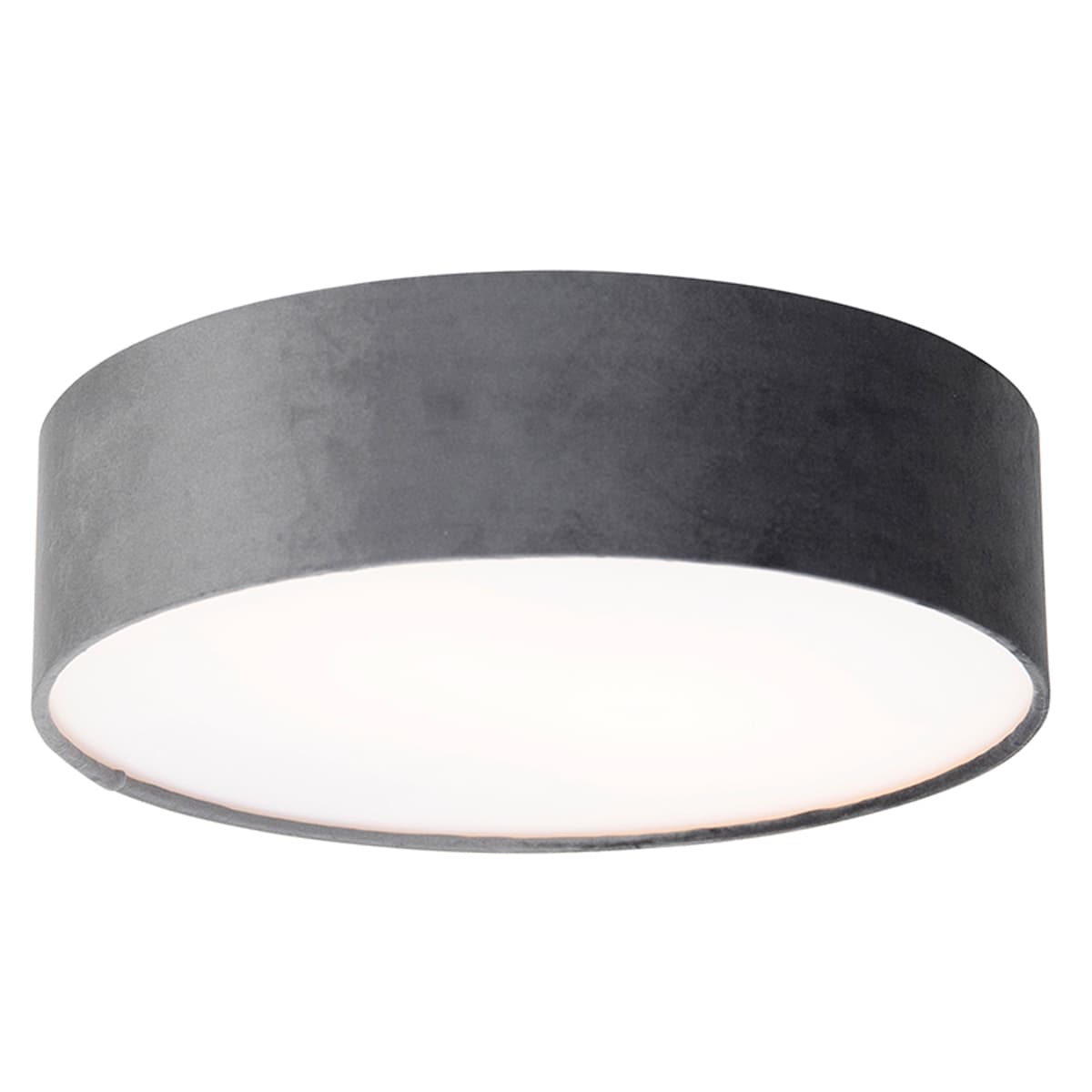 Moderné stropné svietidlo sivé 40 cm so zlatým vnútrom - Drum