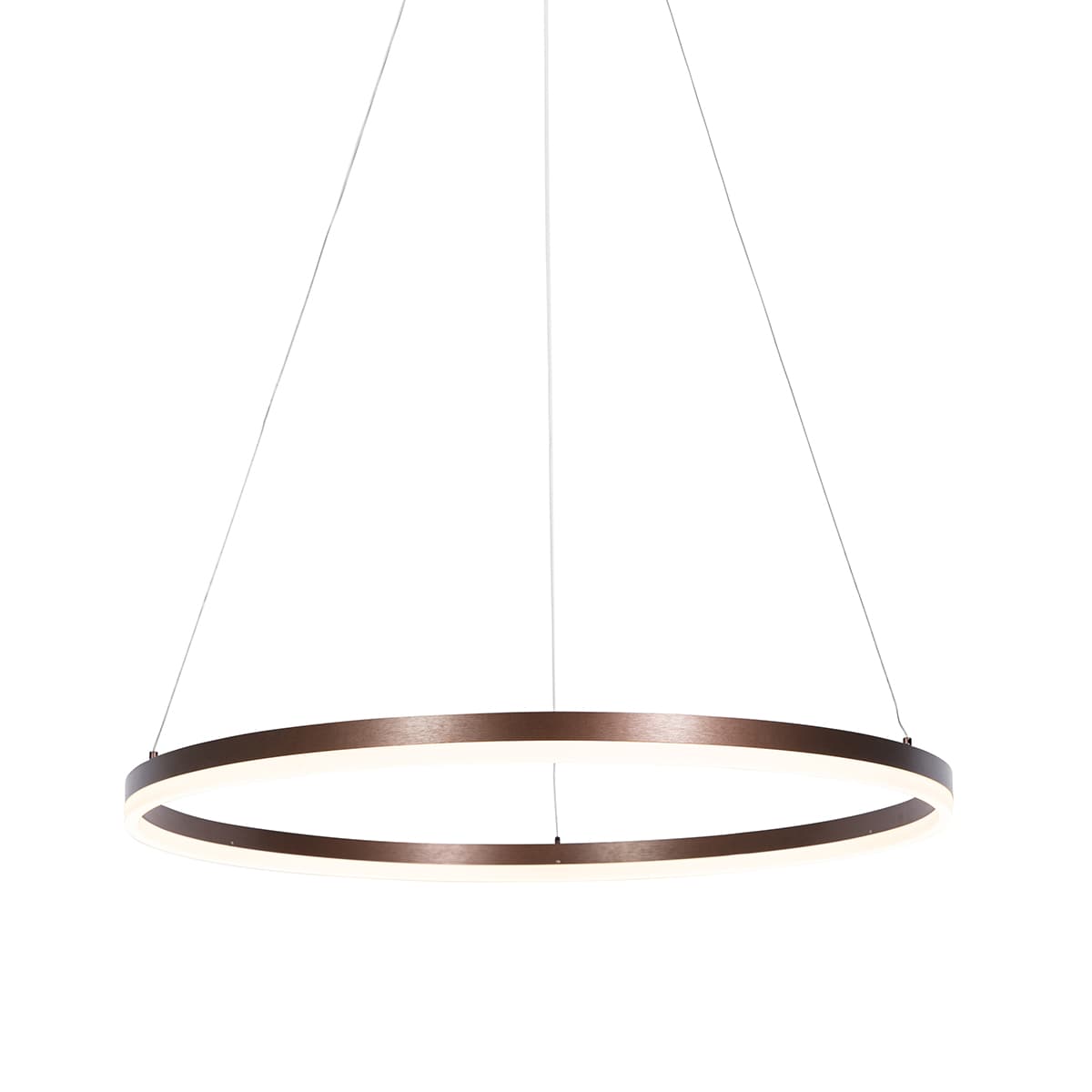 Tmavo bronzové závesné svietidlo 80 cm vrátane LED s 3-stupňovým stmievaním - Anello