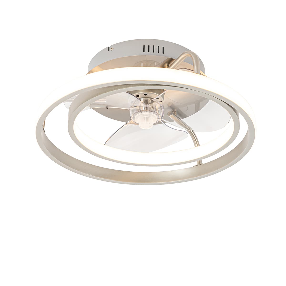 Oceľový stropný ventilátor 46,5 cm vrátane LED s diaľkovým ovládaním - Kees