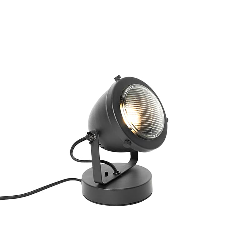 Priemyselná stolná lampa čierna 18 cm - Emado 1