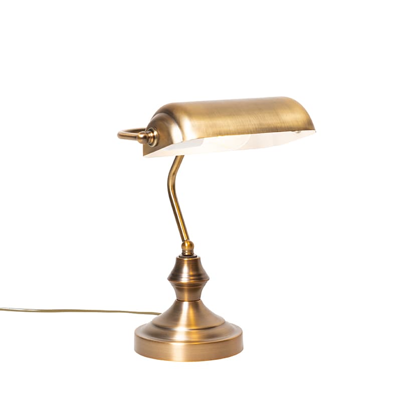 Klasická stolná lampa/notárska lampa bronzová - Banker 1