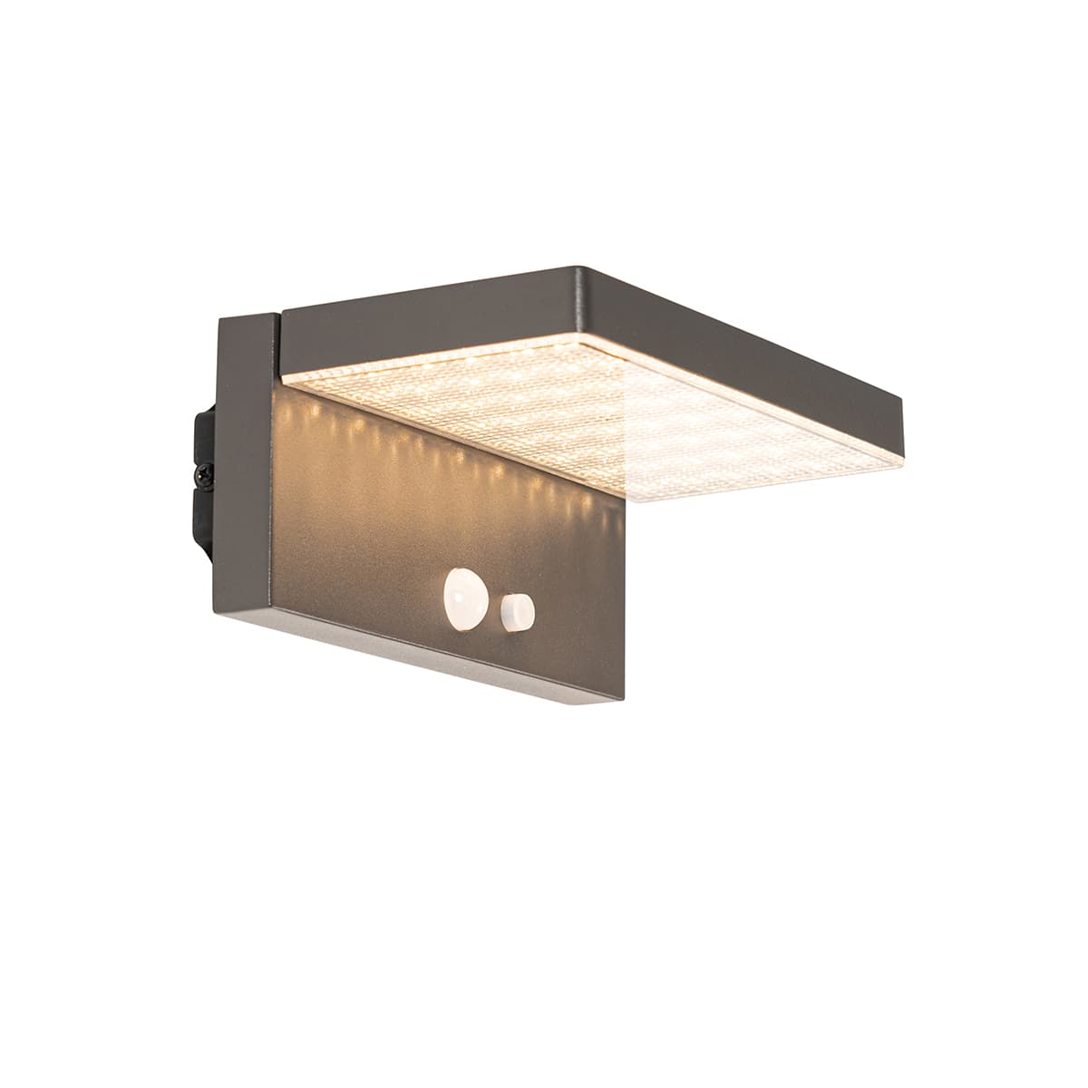 Vonkajšia nástenná lampa tmavosivá vrátane LED a stmievateľného svetla na solárny pohon - Sunnie