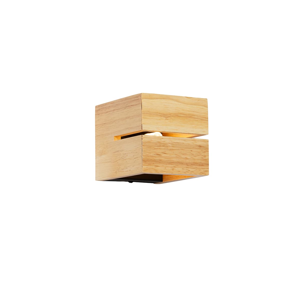 Rustikálna nástenná lampa z dubového dreva 9,7 cm - Transfer Groove