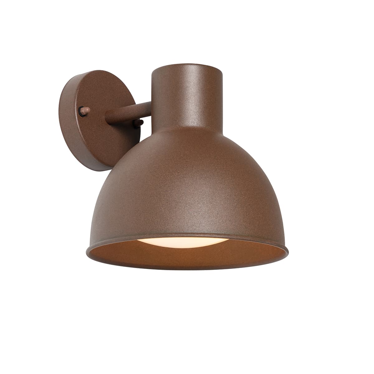 Priemyselná vonkajšia nástenná lampa hrdzavohnedá okrúhla IP44 - Natas