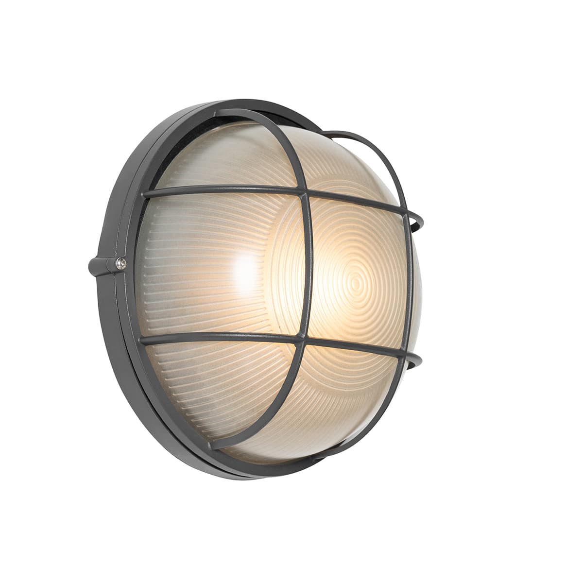 Priemyselná vonkajšia nástenná lampa tmavosivá IP44 - Hanneke