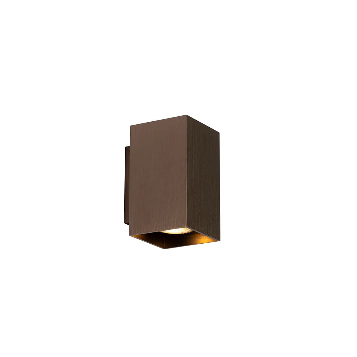 Moderná nástenná lampa tmavo bronzová štvorcová 2-svetlo - Sandy