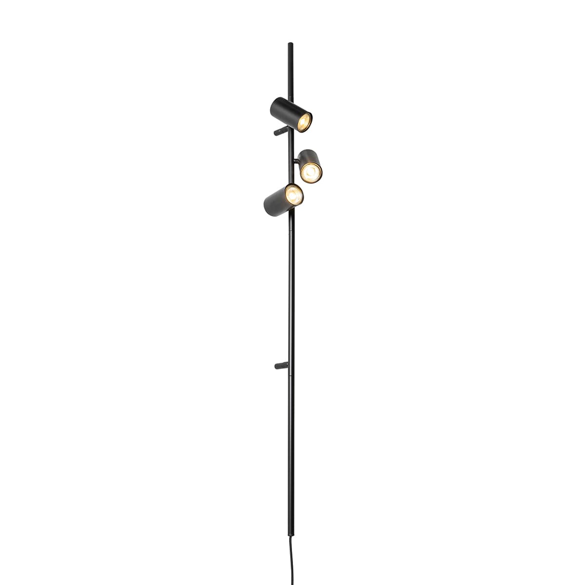 Nástenná lampa čierna s nožným spínačom 3-svetlá - Jeana Luxe 1