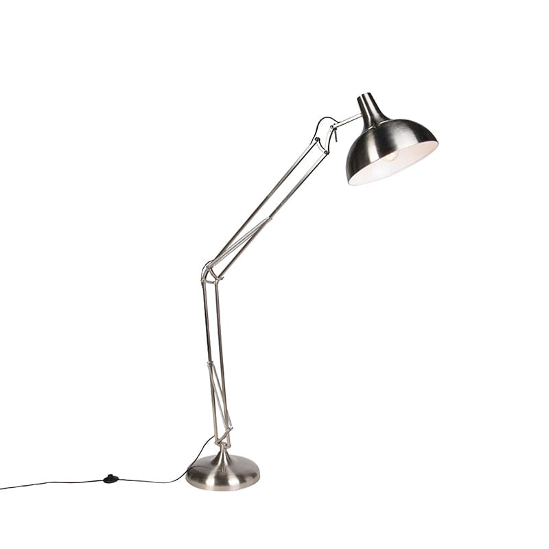 Inteligentná stojaca lampa oceľ vrátane Wifi A60 - Hobby