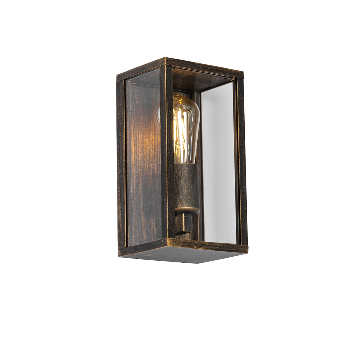 Vintage nástenná lampa starožitné zlato 26 cm IP44 - Charlois