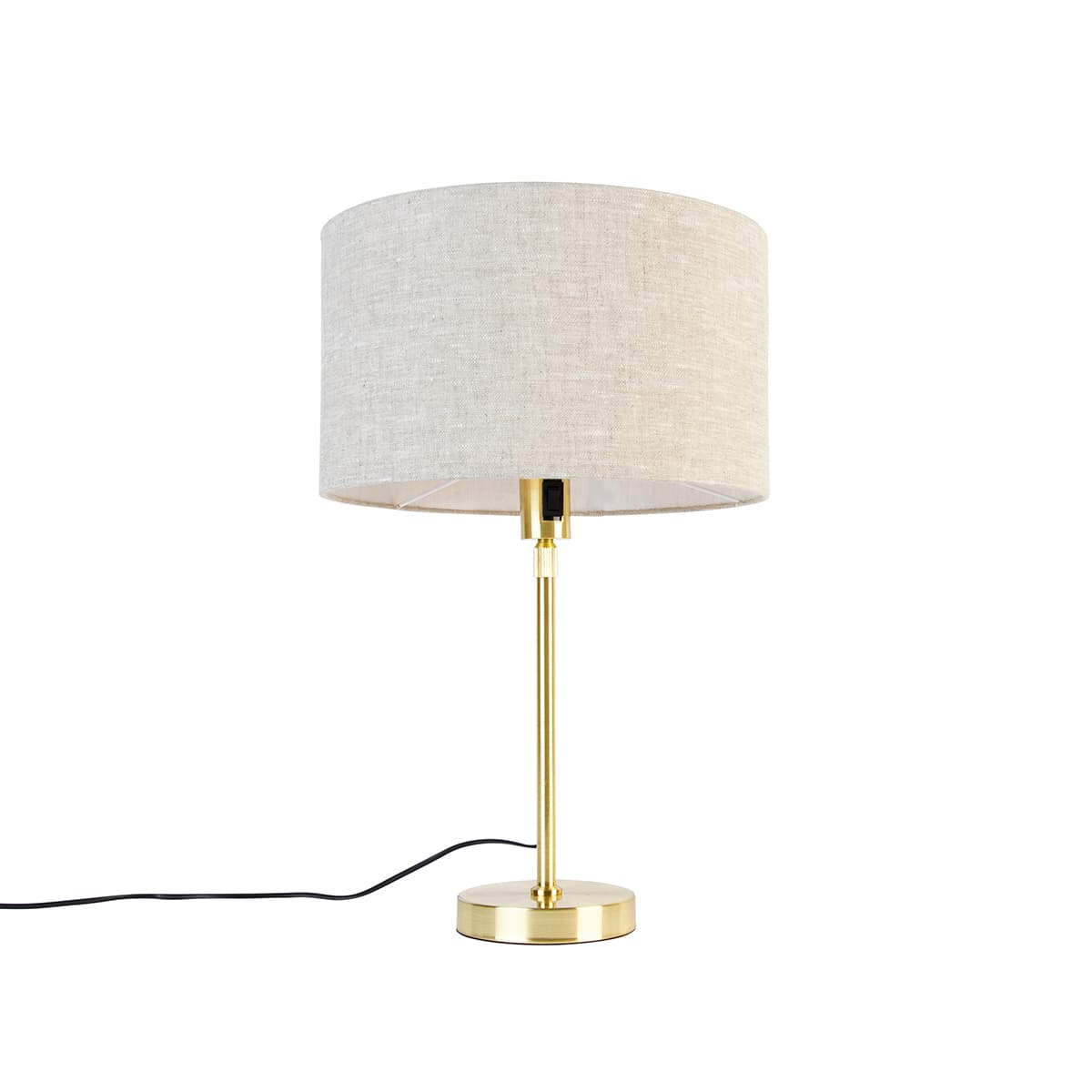 Stolná lampa zlatá nastaviteľná so svetlosivým tienidlom 35 cm - Parte 1