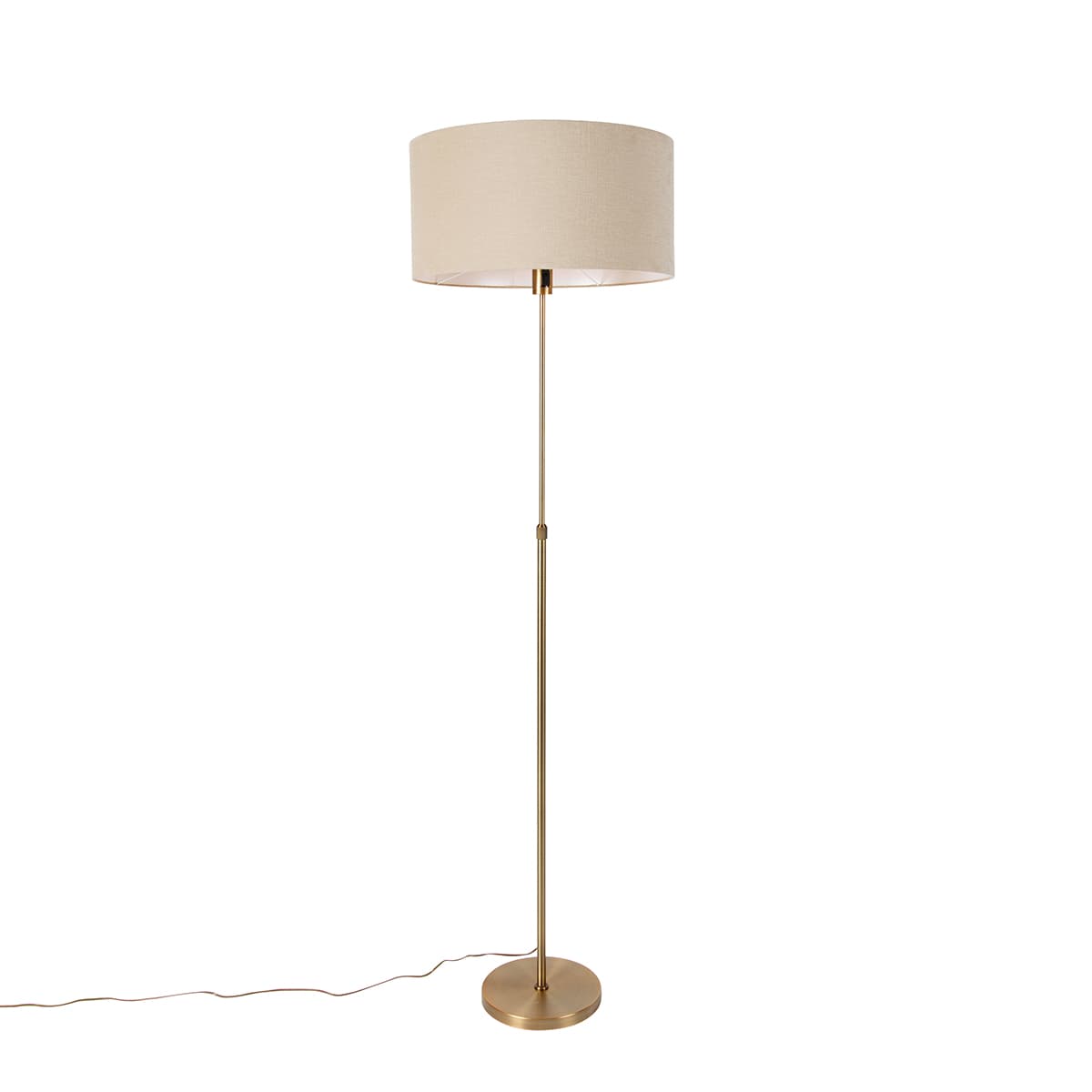 Stojaca lampa nastaviteľná bronzová so svetlohnedým tienidlom 50 cm - Parte